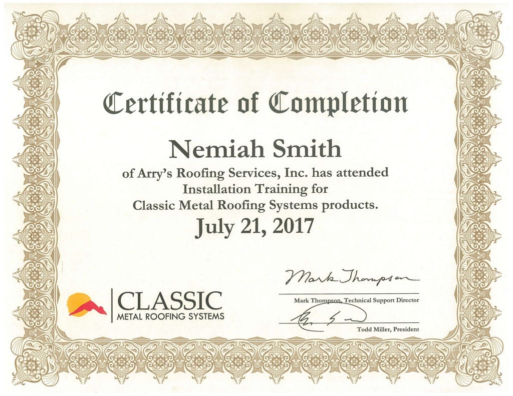 classic metal cert nemiah